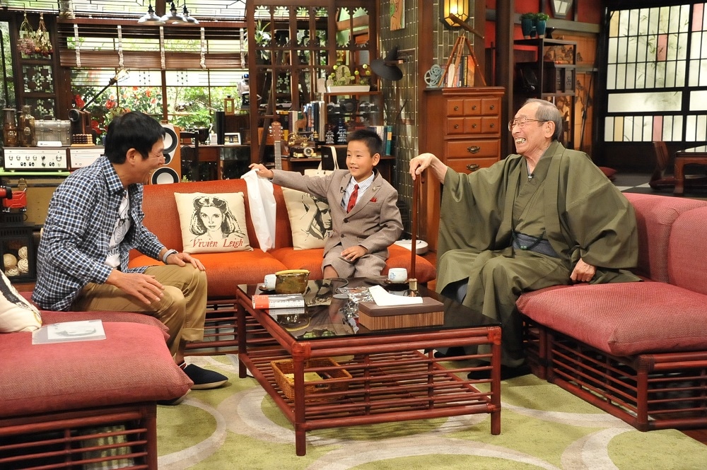 （左から）明石家さんま、明石家ぽんた、笑福亭松之助。(c)関西テレビ