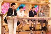 がん専門医ブロックに出演する（左から）武井壮、森三中・大島、木村祐一、田原総一朗。(c)TBS