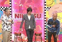 左からケンドーコバヤシ、千原ジュニア、バイきんぐ小峠。(c)読売テレビ