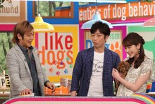 （左から）つるの剛士、フットボールアワー後藤、三上真奈フジテレビアナウンサー。(c)フジテレビ