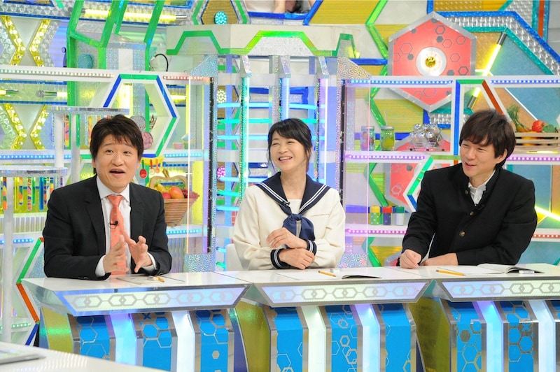 「林修の今でしょ！講座」に出演する（左から）林修、田中美佐子、アンジャッシュ渡部。(c)テレビ朝日
