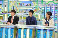 （左から）林修、野村萬斎、友近。(c)テレビ朝日