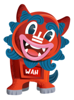 番組キャラクター・トスポの沖縄バージョン「シーサートスポ」。(c)ytv