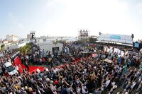 レッドカーペットイベントの様子。