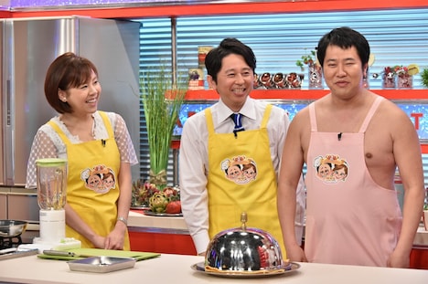 （左から）高橋真麻、有吉弘行、とにかく明るい安村。(c)関西テレビ