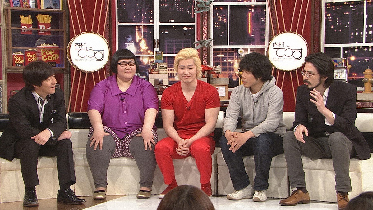 左から内村光良、メイプル超合金、馬鹿よ貴方は。(c)日本テレビ