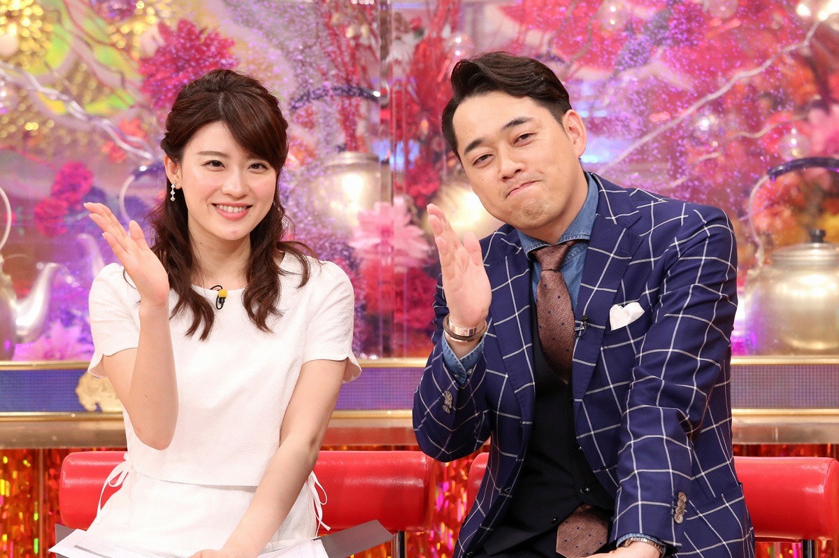 左から郡司恭子アナウンサー、バナナマン設楽。(c)日本テレビ