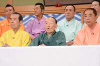 「笑点」50周年記念記者会見の様子。