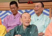 「笑点」50周年記念記者会見の様子。
