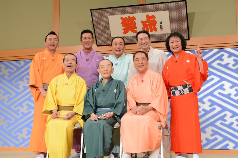 「笑点」50周年記念記者会見の様子。