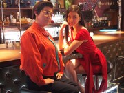 「ブランディア」の新CM撮影中のワンシーン。