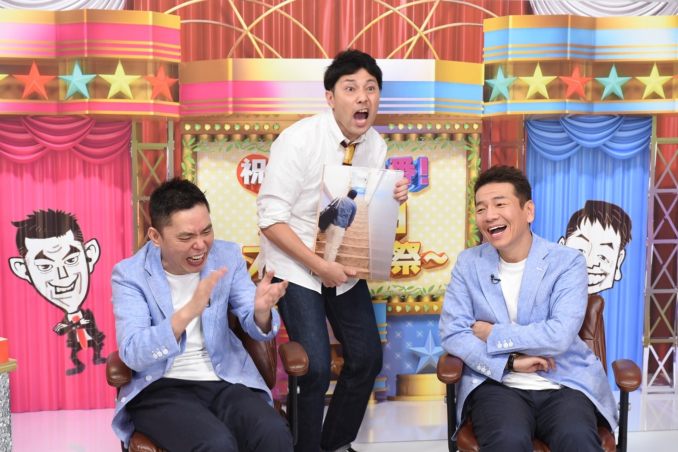 （左から）爆笑問題・太田、浜ロン、くりぃむしちゅー上田。(c)中京テレビ