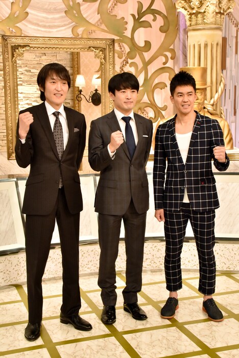 （左から）千原ジュニア、劇団ひとり、武井壮。