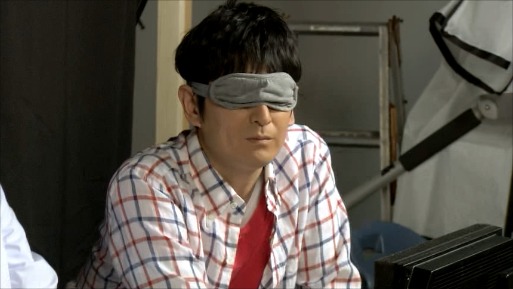 CM撮影中の様子。