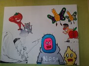 制作途中の「ARTリレー」。