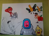 制作途中の「ARTリレー」。