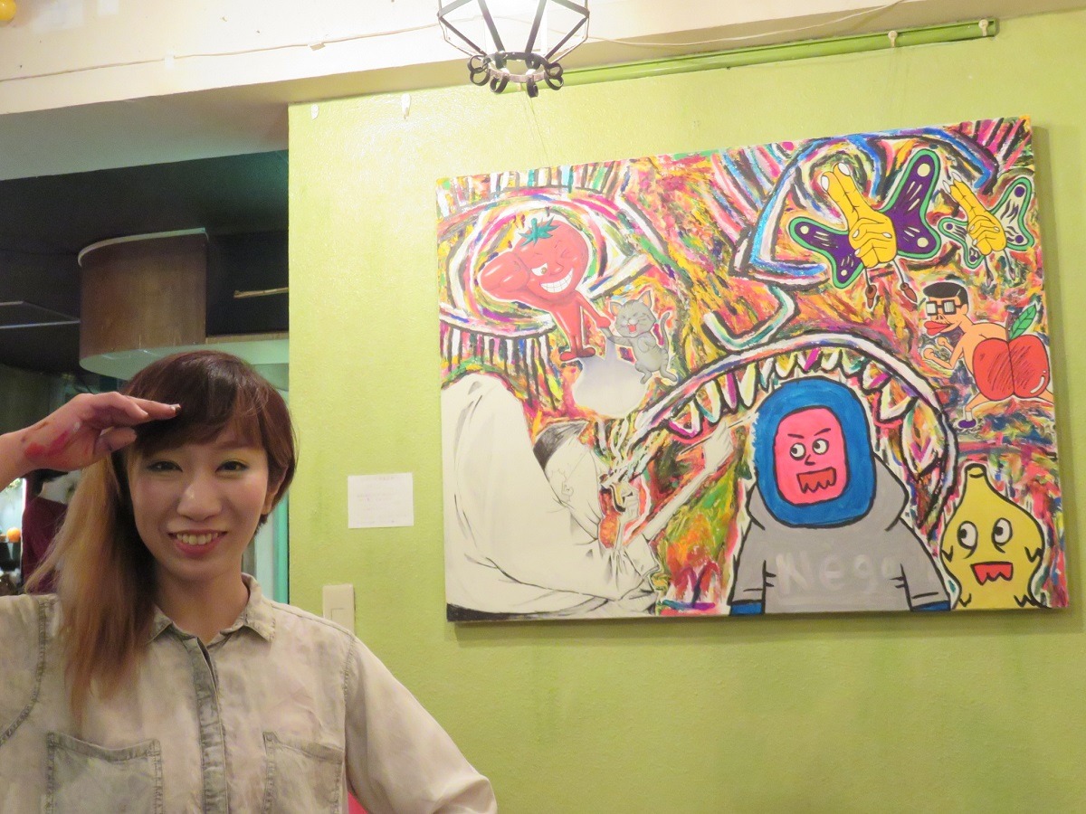 「ARTリレー」を完成させたキシモトマイ。