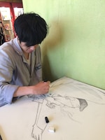 「ARTリレー」に参加するキングコング西野。