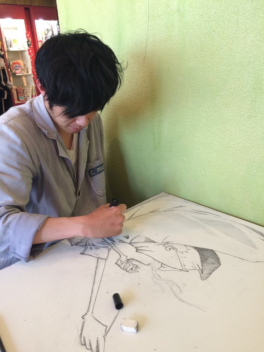 「ARTリレー」に参加するキングコング西野。