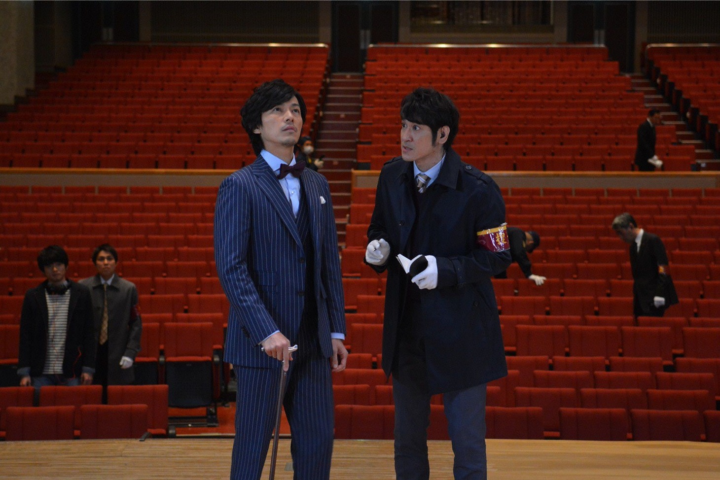 （手前左から）藤木直人、ココリコ田中。(c)テレビ朝日