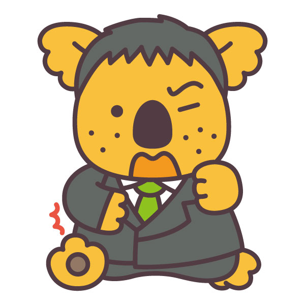ブラックマヨネーズ吉田と「コアラのマーチ」のコラボイラスト。