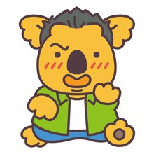 ブラックマヨネーズ小杉と「コアラのマーチ」のコラボイラスト。