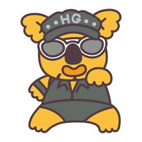 レイザーラモンHGと「コアラのマーチ」のコラボイラスト。