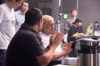 CM撮影中の様子。