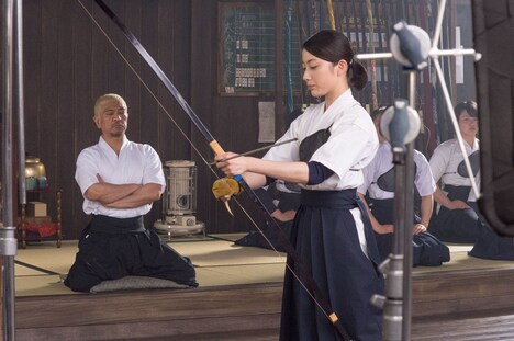 CM撮影中の様子。