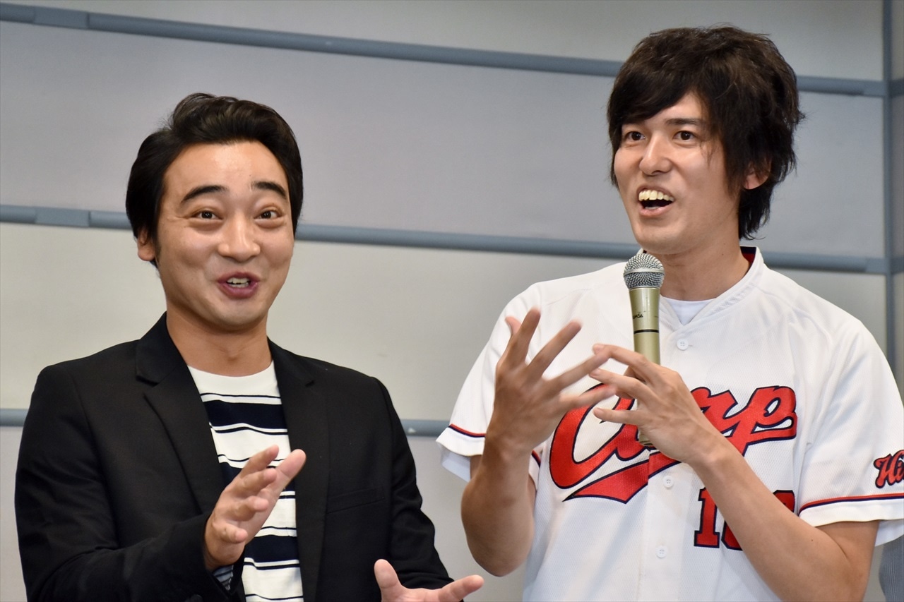 （左から）ジャングルポケット斉藤、ザ・ギース尾関。