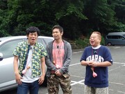 （左から）流れ星ちゅうえい、品川庄司・品川、出川哲朗。(c)CBC