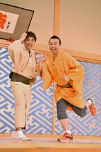 （左から）林家三平、林家たい平。