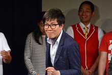 「即興絶叫ゲーム」に参加するヤーレンズ楢原。