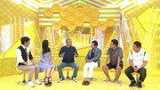 左からココリコ田中、新木優子、あばれる君、石田純一、FUJIWARA。