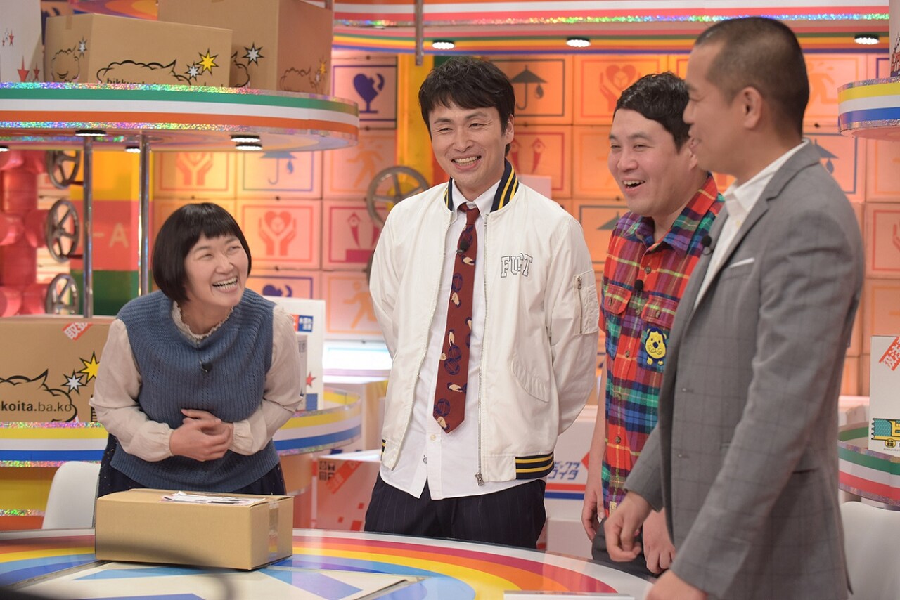 （左から）たんぽぽ川村、アンジャッシュ児嶋、タカアンドトシ。(c)中京テレビ