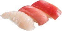 スシローが提供する「まぐろの3貫盛り」。