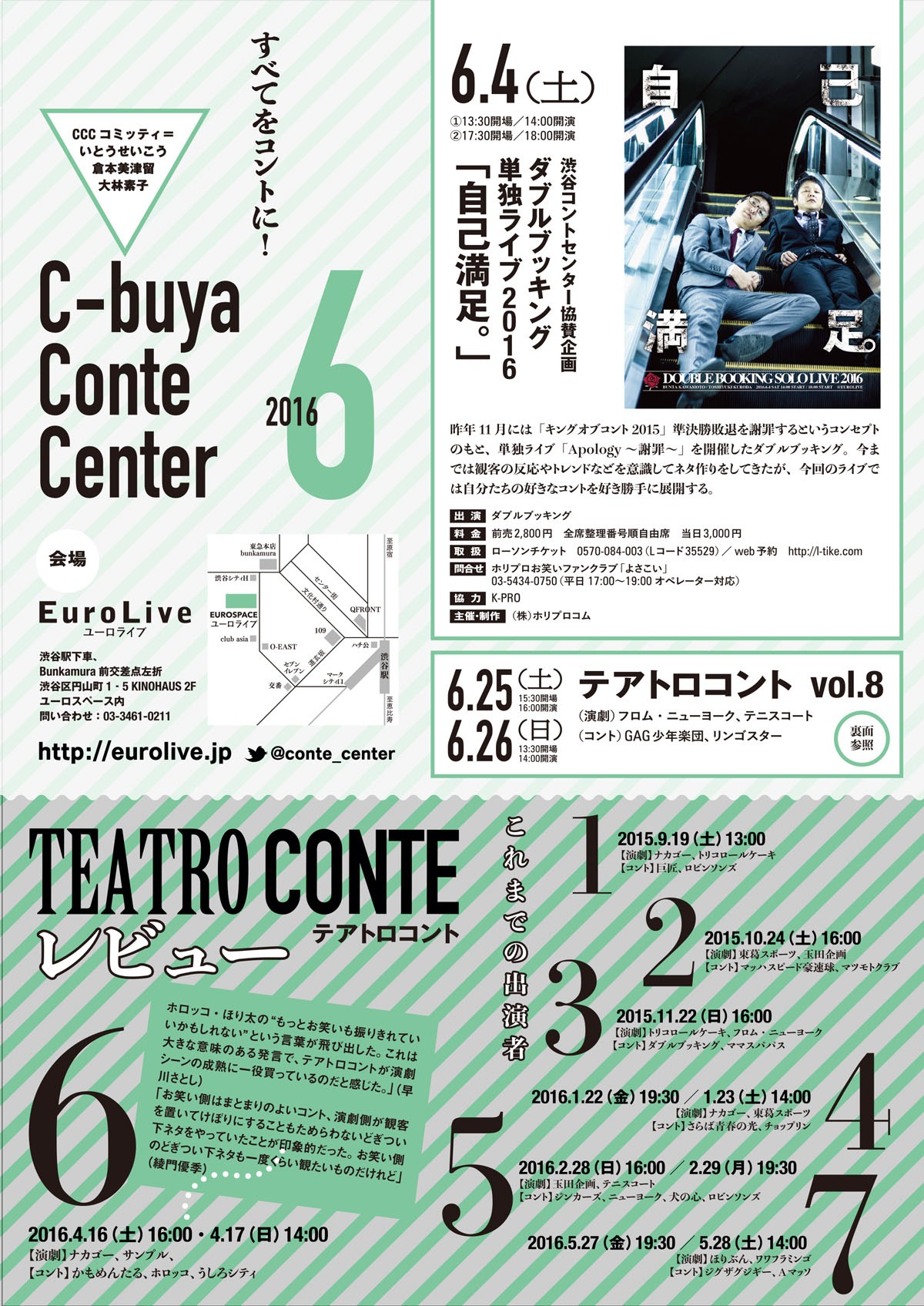 「テアトロコント Vol.8」チラシ（裏）