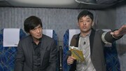 佐藤浩市にインタビューするシャンプーハットてつじ。(c)関西テレビ