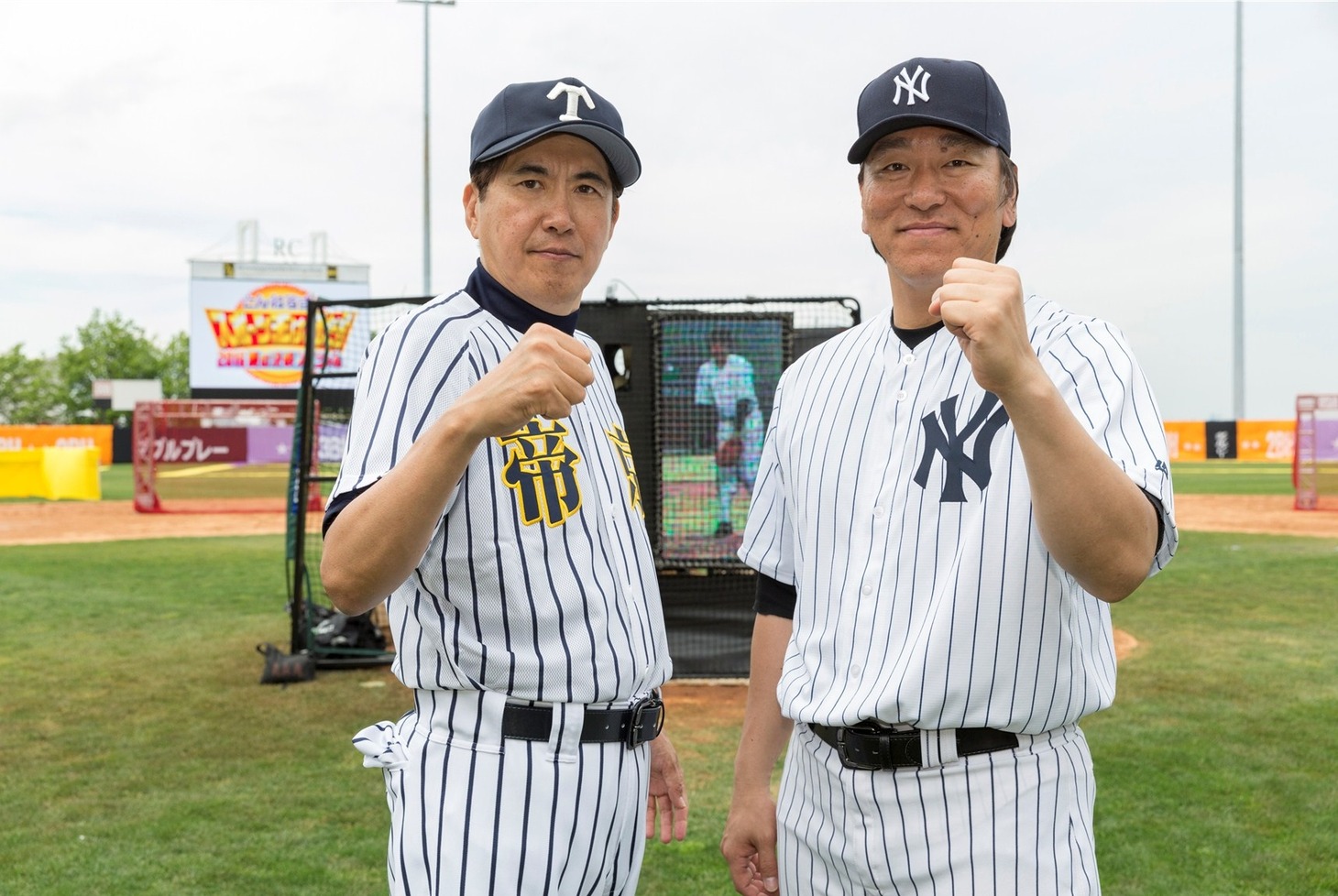「とんねるずのスポーツ王は俺だ!! 2016夏の決戦スペシャル」に出演する（左から）とんねるず石橋、松井秀喜。(c)テレビ朝日