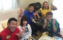 「ザキとロバ」に出演するアンタッチャブル山崎、ロバート、永井理子。(c)メ～テレ