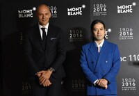 モンブランジャパンCEOのマキシム・アラール氏とピース又吉。