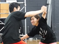 公開稽古の様子。