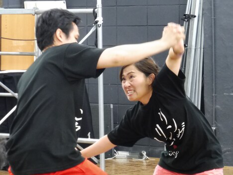 公開稽古の様子。