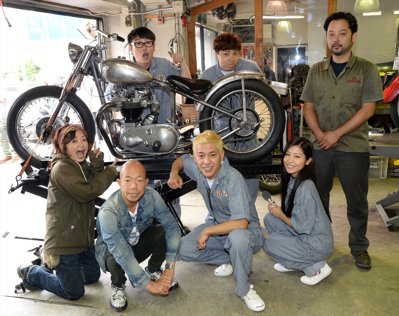 「愛車天国！カスタムガレージ」の出演者たち。