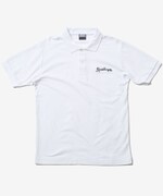 木梨サイクルとnano・universeのWネームポロシャツ（ホワイト）。