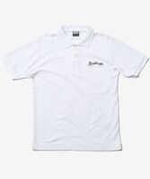 木梨サイクルとnano・universeのWネームポロシャツ（ホワイト）。