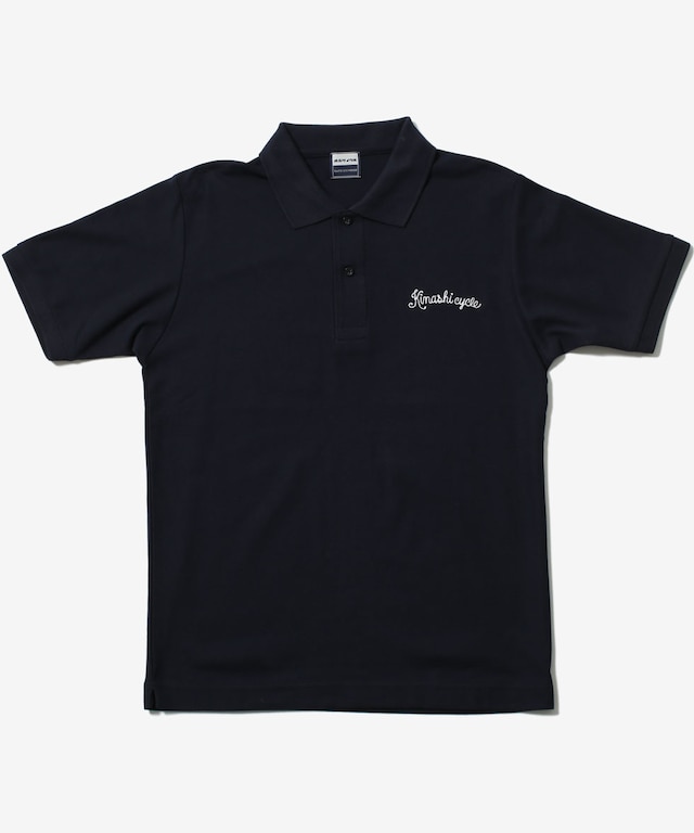 木梨サイクルとnano・universeのWネームポロシャツ（ネイビー）。