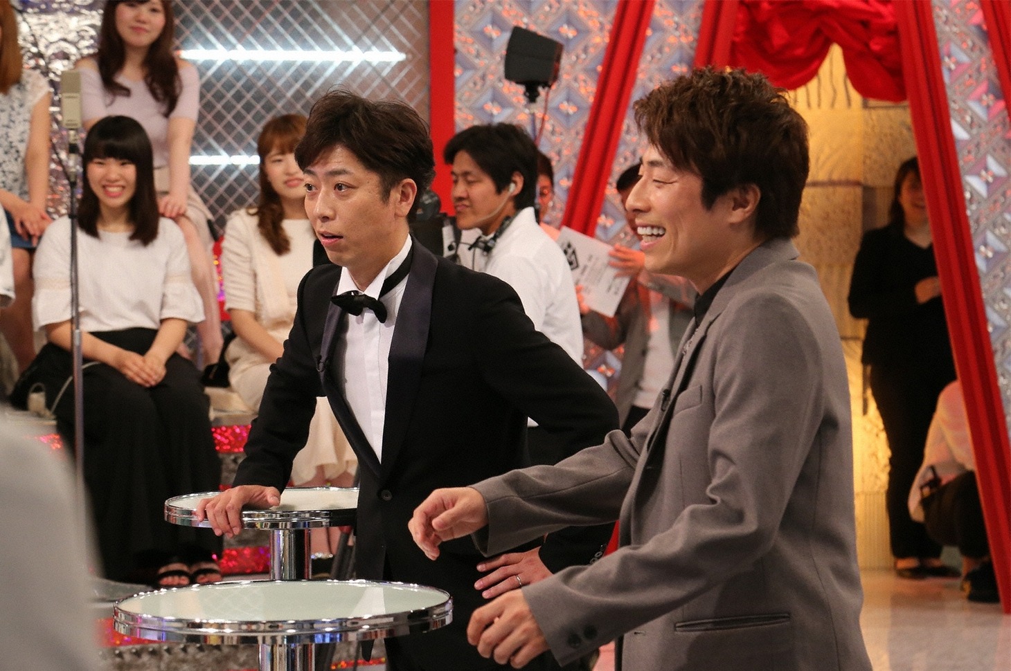 「世間のイメージとズレてるのは誰だ!? ズレ↓オチ」に出演する（左から）フットボールアワー後藤、ロンドンブーツ1号2号・田村淳。(c)関西テレビ