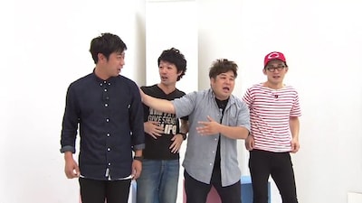 「芸人盛りすぎ裁判」にかけられる（左から）パンサー尾形、アイロンヘッド辻井、プラス・マイナス岩橋、シソンヌじろう。