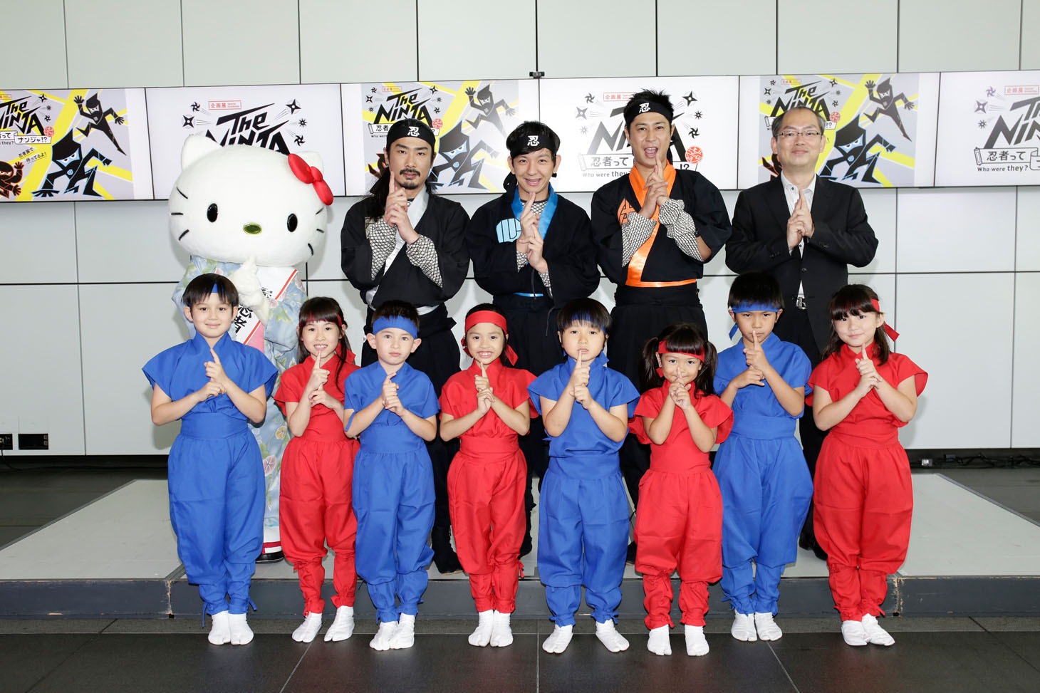 企画展「The NINJA-忍者ってナンジャ!?-」のプレス向け内覧会にゲスト出演したパンサーら。